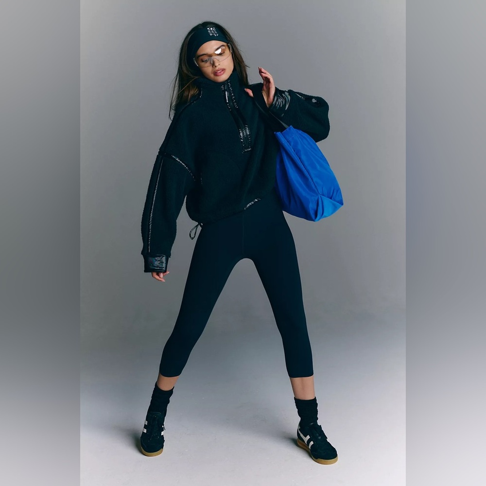 Free People Mountain High Shine Half-Zip Fleece
